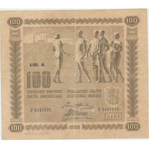 Finland 100 markkaa 1922 Litt A.