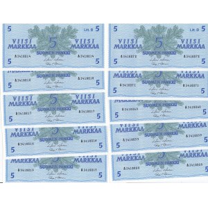 Finland 5 markkaa 1963 (10 pcs)