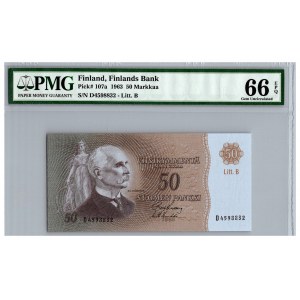Finland 50 markkaa 1963 - PMG 66 EPQ