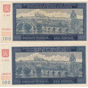 Bohemia & Moravia 100 kr 1940 (reg & specim)