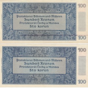 Bohemia & Moravia 100 kr 1940 (reg & specim)