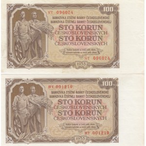 Czechoslovakia 100 korun 1953 + 1953 - specimen