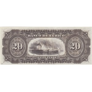 Chile 20 pesos 1882 Banco de Curico