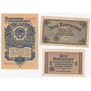 Russia, Germany lot of paper money 1940-1957 (3)