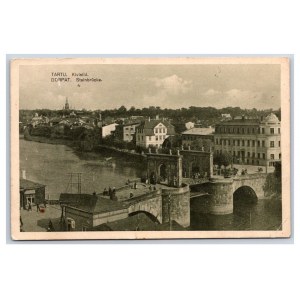 Postcard Estonia Dorpat (Tartu) Stone Bridge