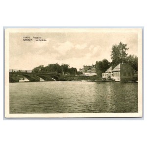 Postcard Estonia Dorpat (Tartu) Wooden bridge