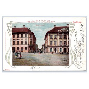 Postcard Estonia Dorpat (Tartu) Knight's street