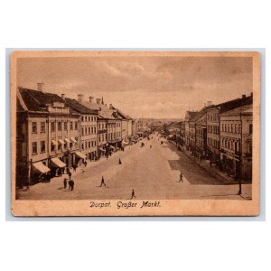 Postcard Estonia Dorpat (Tartu) Big Market