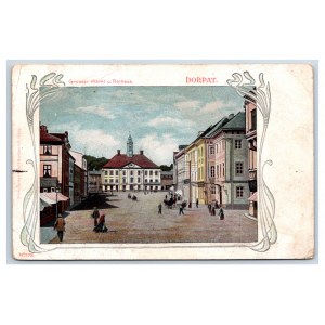 Postcard Estonia Dorpat (Tartu) Big Market