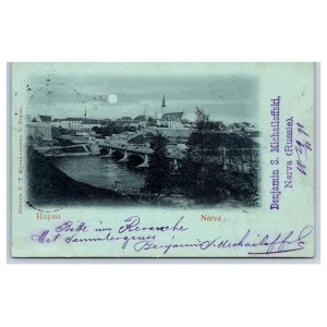 Postcard Estonia Narva Narva bridge