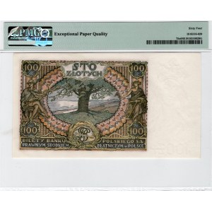 100 złotych 1934 - seria AV. - PMG 64 - dodatkowy znak wodny +x+