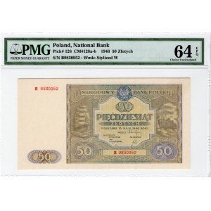 50 złotych 1946 - seria B - PMG 64 EPQ