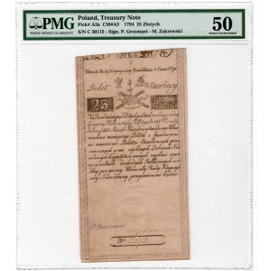 25 złotych 1794 - seria C - PMG 50