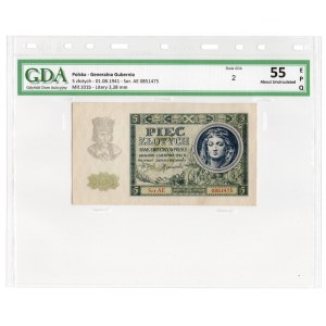 5 złotych 1941 - seria AE - GDA 55 EPQ