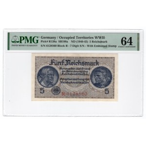 Niemcy - 5 Reichsmark 1940-45 - PMG 64
