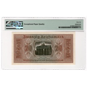 Niemcy - 20 Reichsmark 1940-45 - PMG 66 EPQ