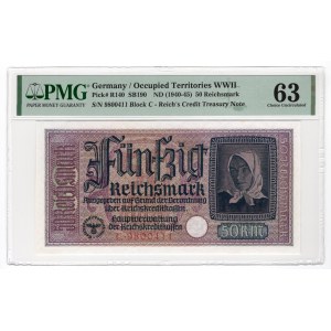 Niemcy - 50 Reichsmark 1940-45 - PMG 63