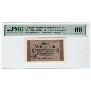 Niemcy - 1 Reichsmark 1940-45 - PMG 66 EPQ