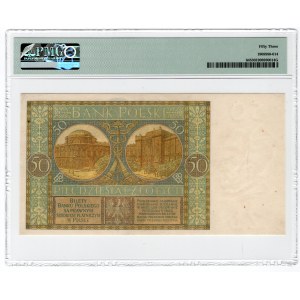 50 złotych 1925 - seria E - PMG 53 - Rzadsza pojedyncza seria