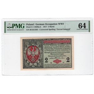 2 marki polskie 1916 - Generał seria B - PMG 64