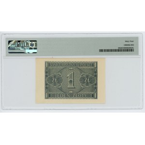 1 złoty 1941 - seria BF - PMG 64 - najrzadsza seria tego banknotu