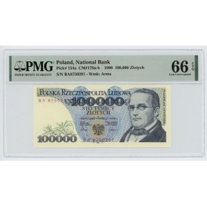 100.000 złotych 1990 - seria BA - PMG 66 EPQ