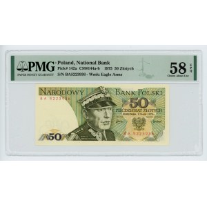 50 złotych 1975 - seria BA - PMG 58 EPQ