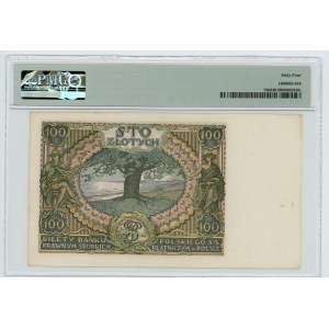 100 złotych 1934 - seria BM. - PMG 64 - dodatkowo znak wodny +X+