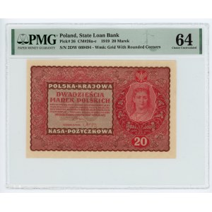 20 marek polskich 1919 - II Serja DW - PMG 64