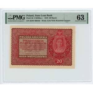 20 marek polskich 1919 - II Serja DW - PMG 63