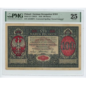 100 marek polskich 1916 - Generał - PMG 25