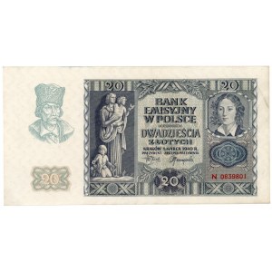 20 złotych 1940 - seria N