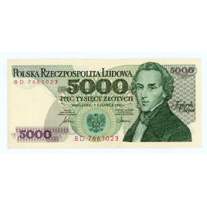 5000 złotych 1986 - seria BD