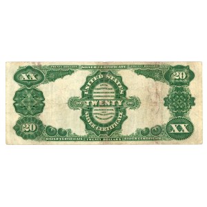 USA - 20 dolarów 1891 - Silver Certificates - Tehee/ Burke - RZADKI