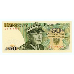 50 złotych 1975 - seria BT