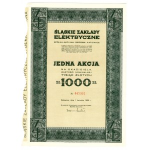 Śląskie Zakłady Elektryczne S.A. w Katowicach - 1000 złotych 1939