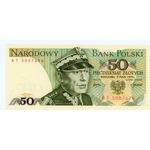 50 złotych 1975 - seria BT