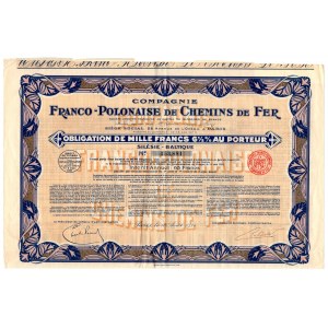 Kolej Śląsko - Batycka, obligacja 6 1/2% na 65 franków 1931 - Paryż