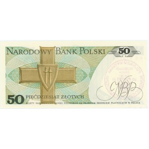 50 złotych 1988 - seria HC z pieczęcią Polonijna Wystawa 2004