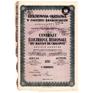 Elektrownia Okręgowa w Zagłębiu Krakowskiem - 100 złotych 1935