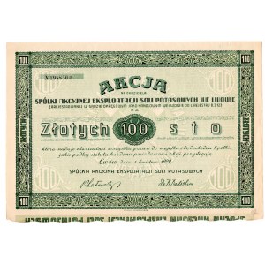 Spółka Akcyjna Eksploatacji Soli Potasowych - Lwów - 100 złotych 1929