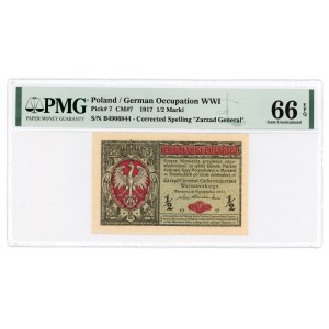 1/2 marki polskiej 1916 - PMG 66 EPQ