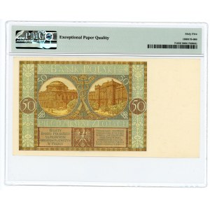 50 złotych 1929 - seria EM. - PMG 65 EPQ