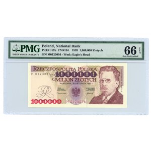 1.000.000 złotych 1993 seria M - PMG 66 EPQ