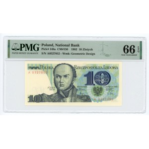 10 złotych 1982 - seria A - PMG 66 EPQ