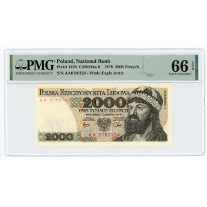 2000 złotych 1979 - seria AA - PMG 66 EPQ
