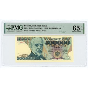 500.000 złotych 1990 - seria L - PMG 65 EPQ