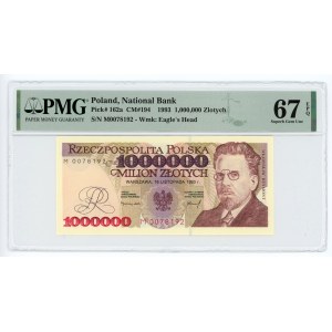 1.000.000 złotych 1993 - seria M - PMG 67 EPQ - 2-ga max nota