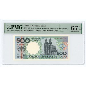 500 złotych 1990 - seria A - PMG 67 EPQ