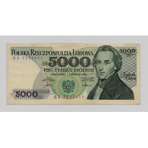 5000 złotych 1986 - seria BR